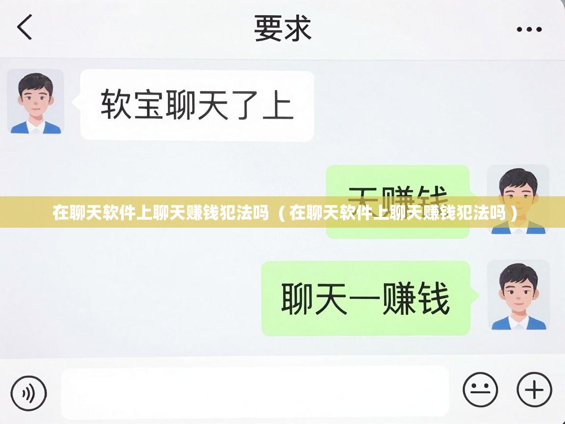  在聊天软件上聊天赚钱犯法吗  ( 在聊天软件上聊天赚钱犯法吗 )