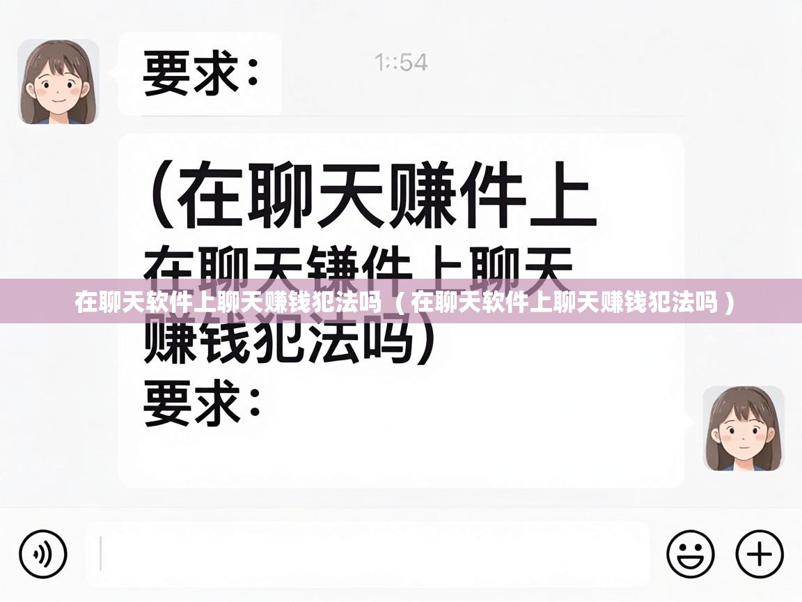 在聊天软件上聊天赚钱犯法吗  ( 在聊天软件上聊天赚钱犯法吗 )