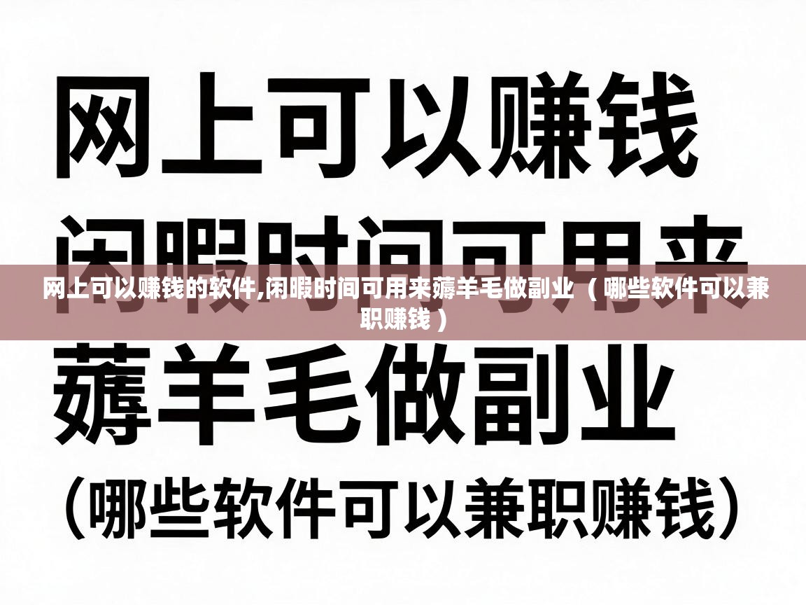  网上可以赚钱的软件,闲暇时间可用来薅羊毛做副业  ( 哪些软件可以兼职赚钱 )