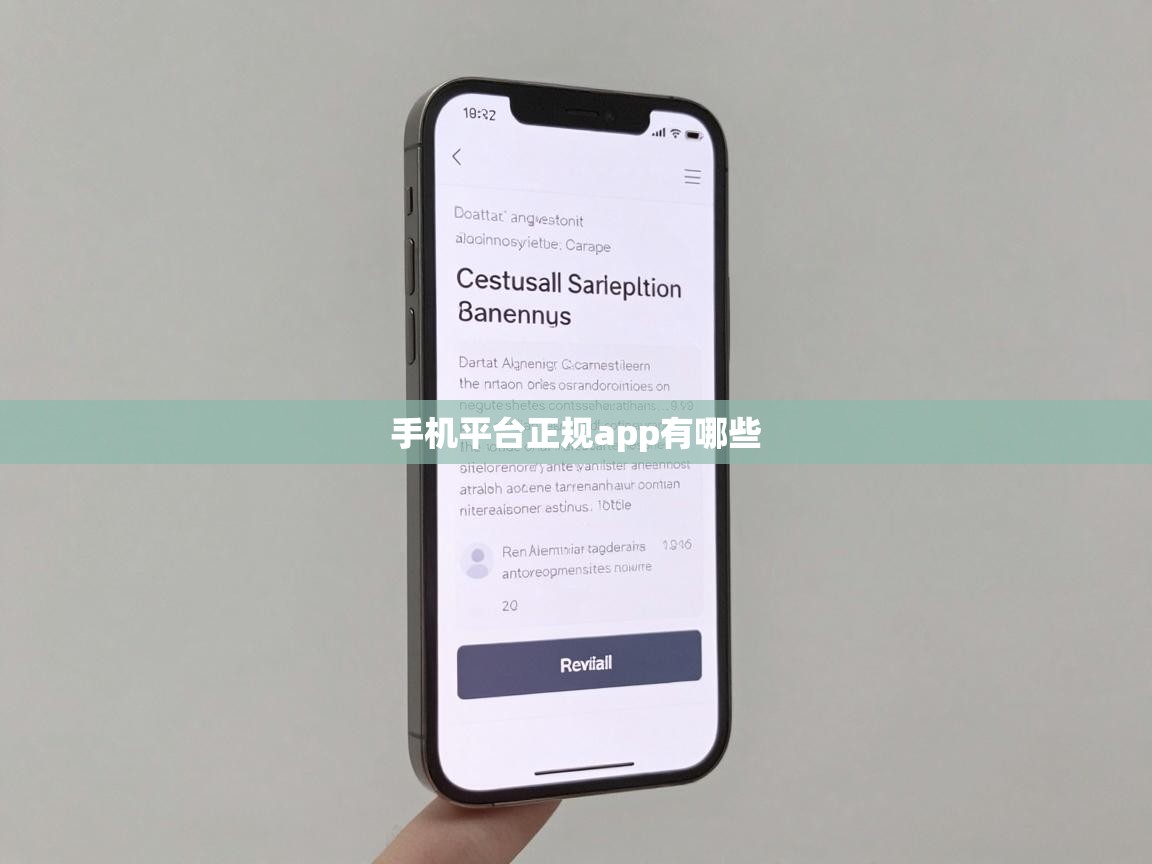  手机平台正规app有哪些 