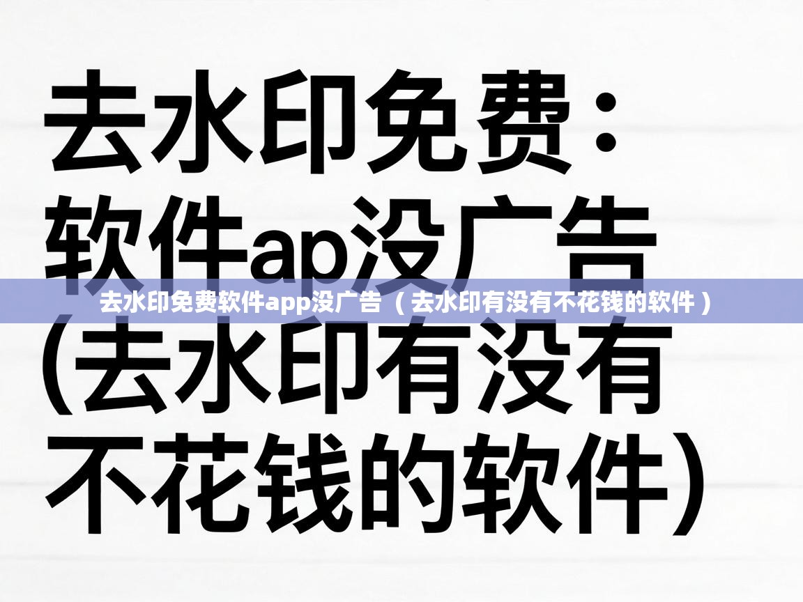  去水印免费软件app没广告  ( 去水印有没有不花钱的软件 )