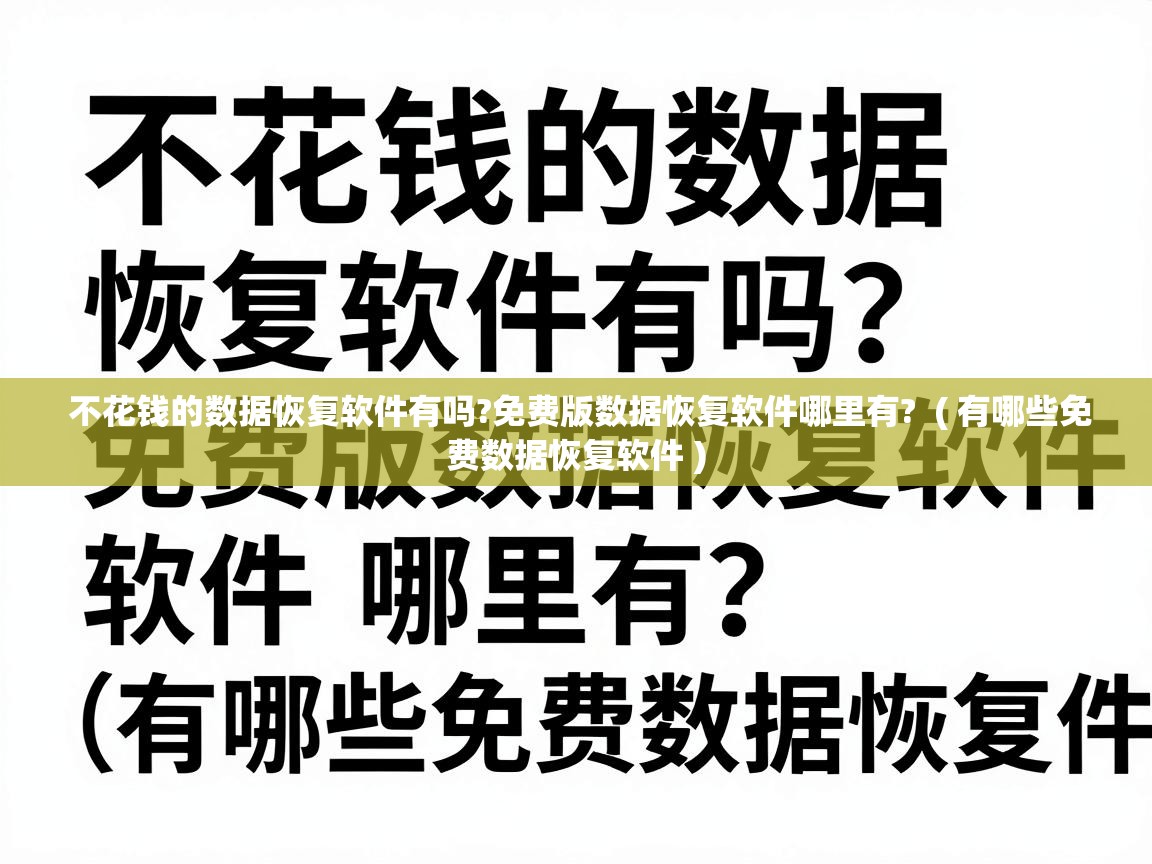  不花钱的数据恢复软件有吗?免费版数据恢复软件哪里有?  ( 有哪些免费数据恢复软件 )