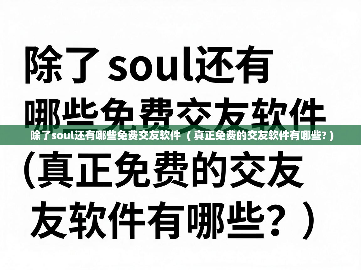  除了soul还有哪些免费交友软件  ( 真正免费的交友软件有哪些? )