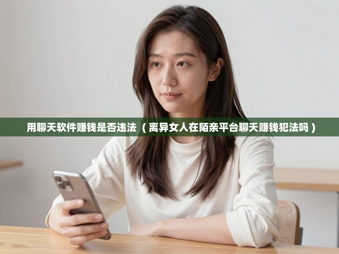  用聊天软件赚钱是否违法  ( 离异女人在陌亲平台聊天赚钱犯法吗 )