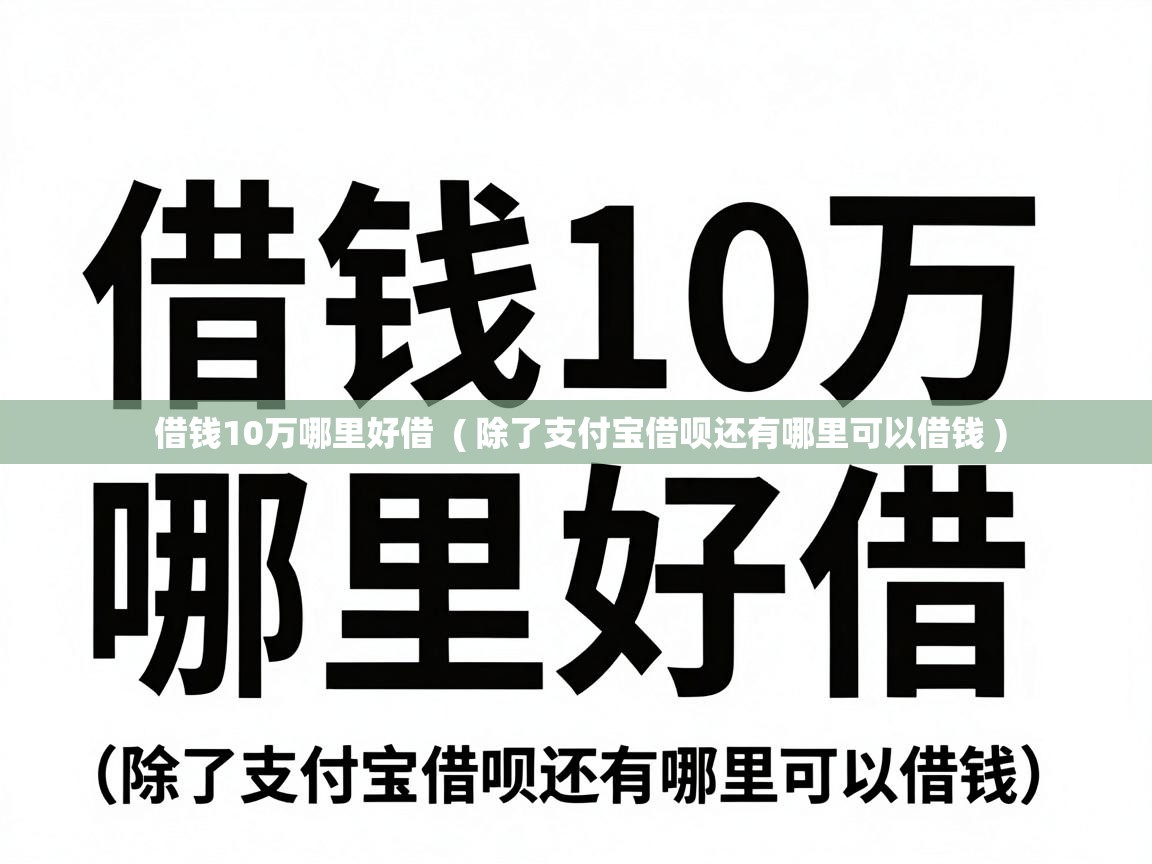  借钱10万哪里好借  ( 除了支付宝借呗还有哪里可以借钱 )