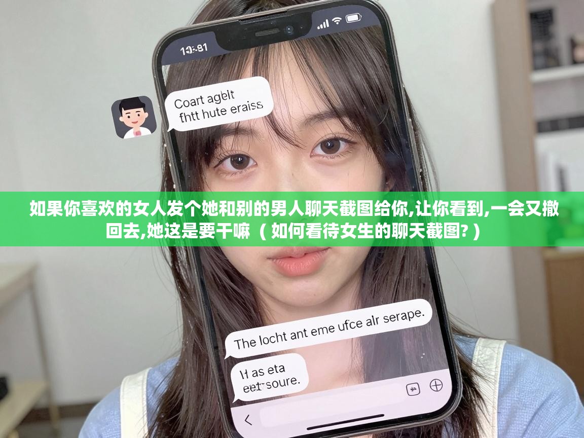  如果你喜欢的女人发个她和别的男人聊天截图给你,让你看到,一会又撤回去,她这是要干嘛  ( 如何看待女生的聊天截图? )