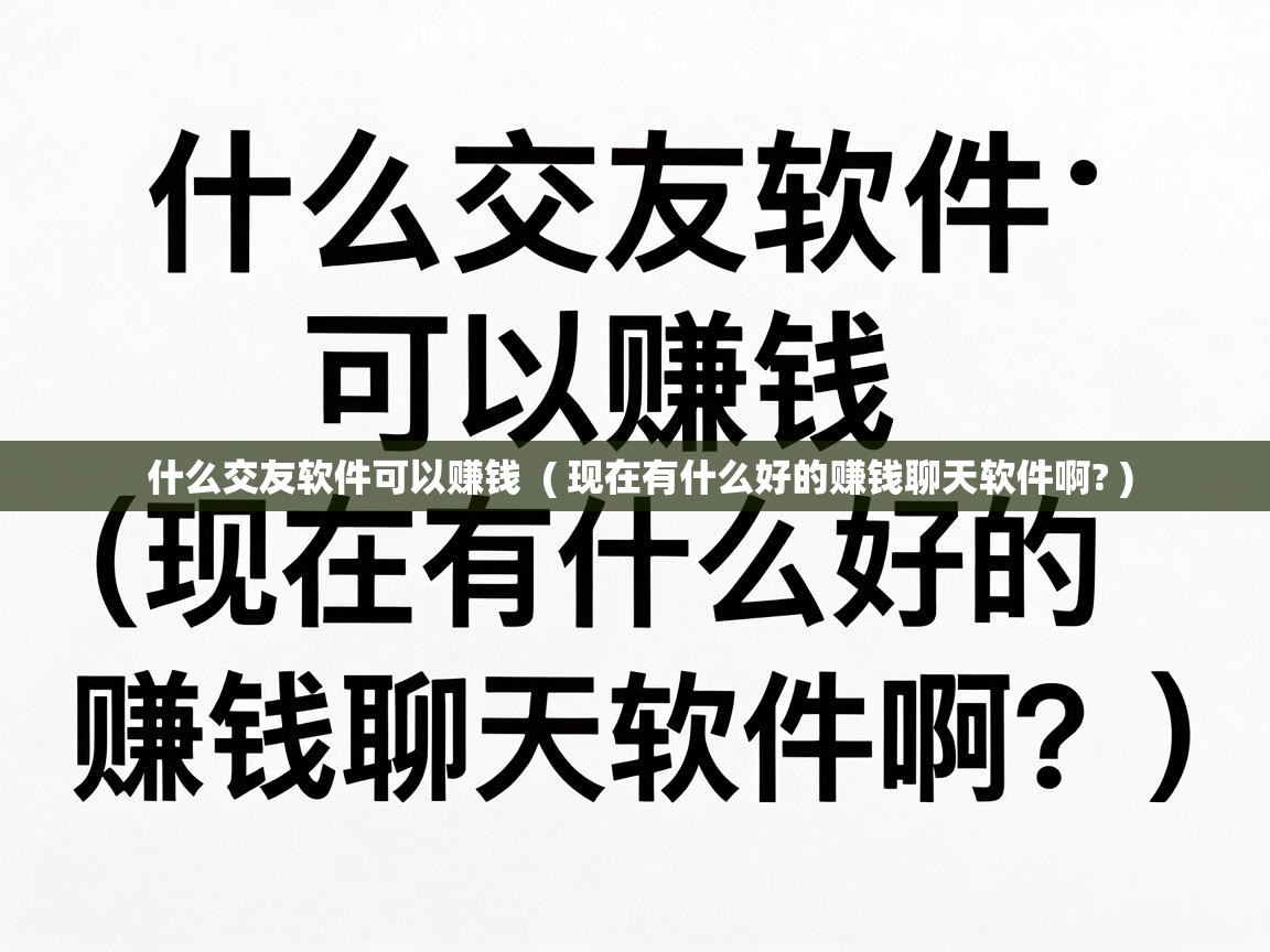 什么交友软件可以赚钱  ( 现在有什么好的赚钱聊天软件啊? )