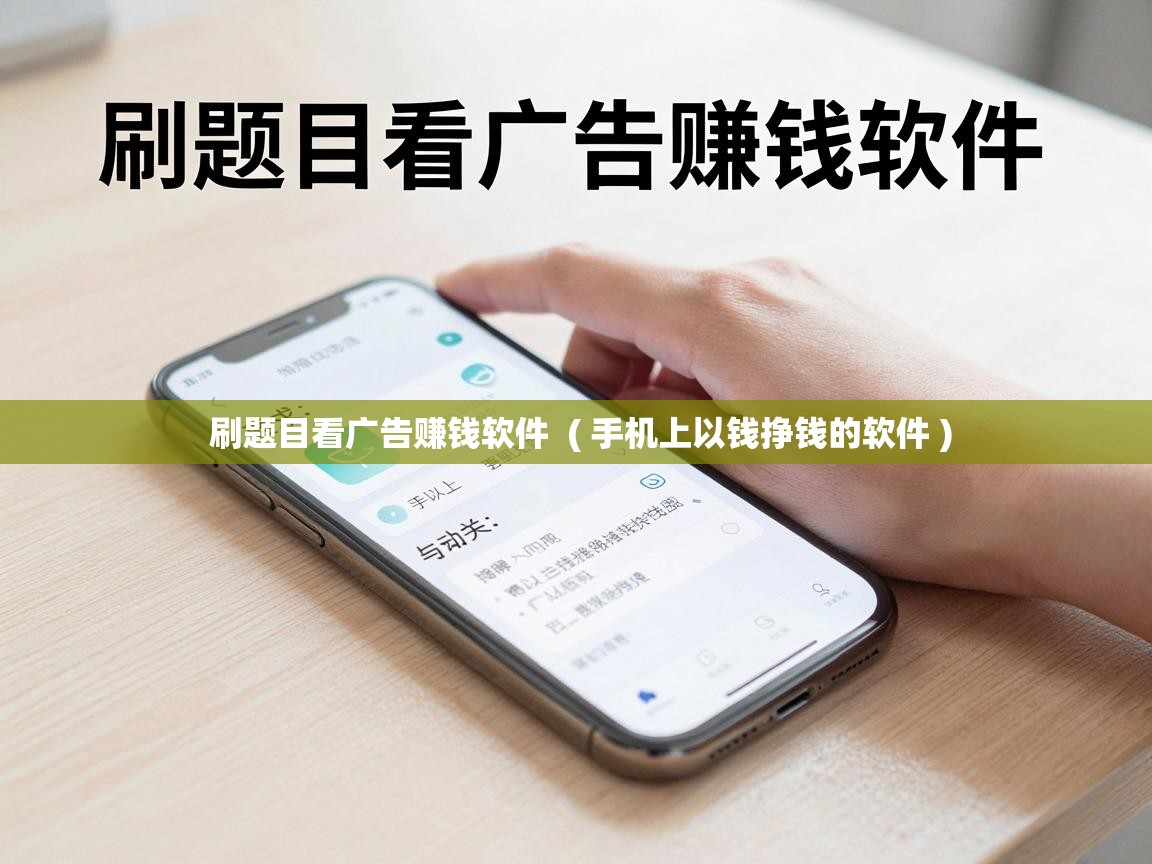  刷题目看广告赚钱软件  ( 手机上以钱挣钱的软件 )