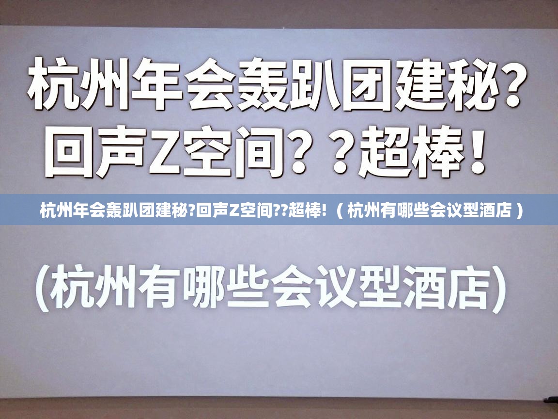  杭州年会轰趴团建秘?回声Z空间??超棒!  ( 杭州有哪些会议型酒店 )