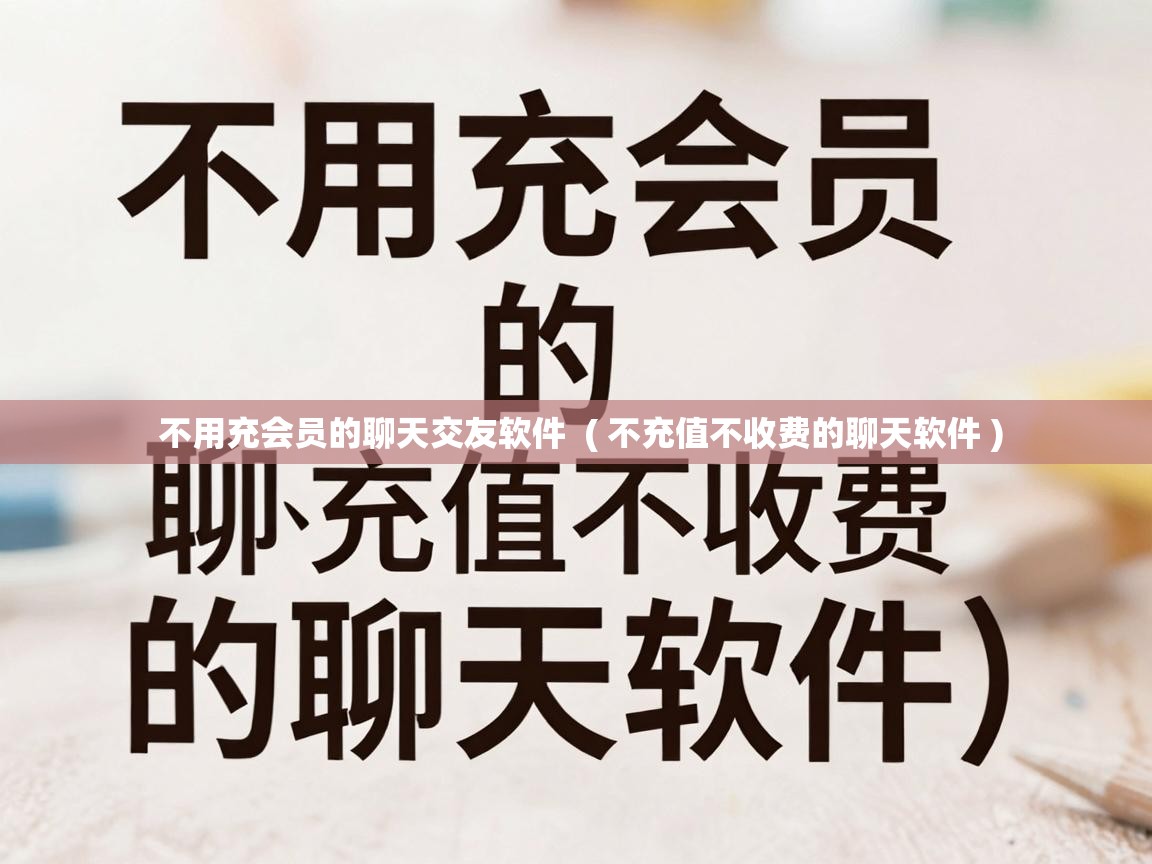  不用充会员的聊天交友软件  ( 不充值不收费的聊天软件 )