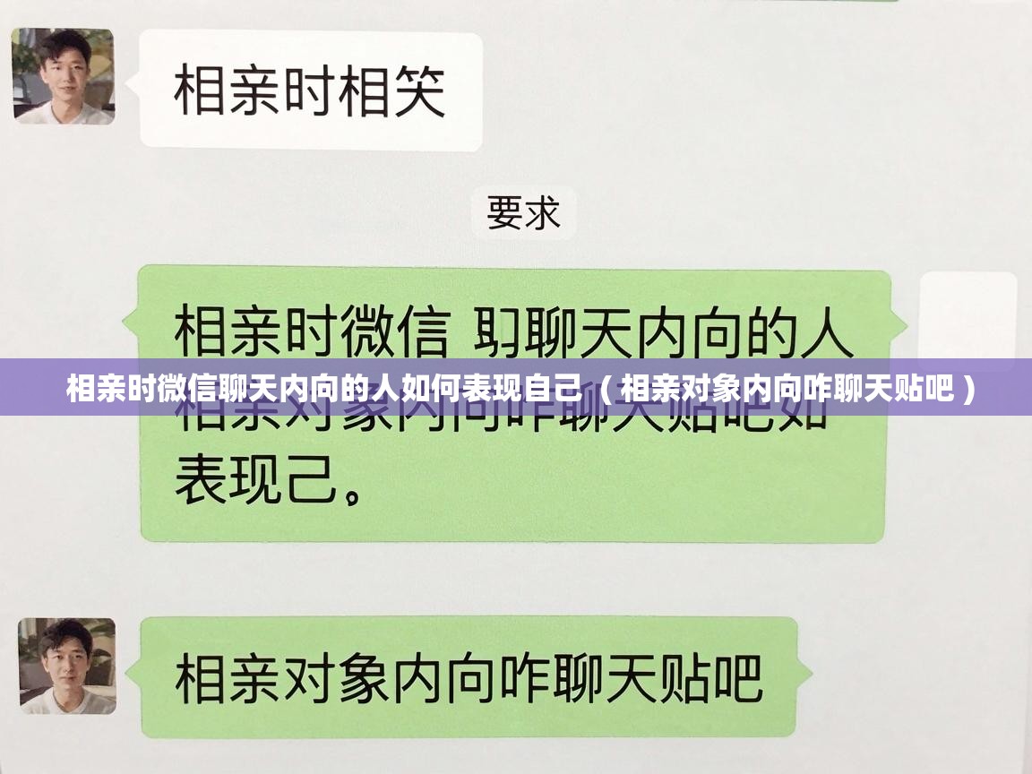  相亲时微信聊天内向的人如何表现自己  ( 相亲对象内向咋聊天贴吧 )
