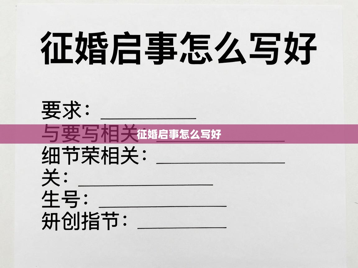  征婚启事怎么写好 