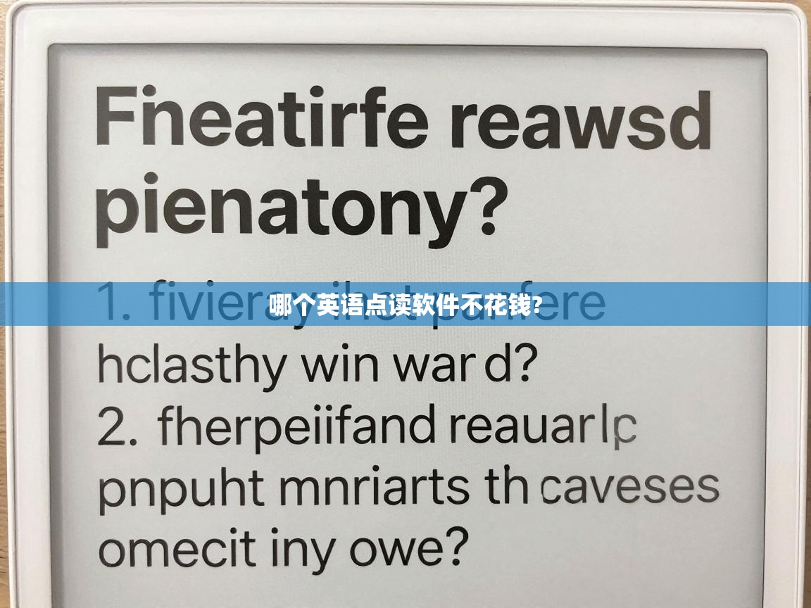  哪个英语点读软件不花钱? 