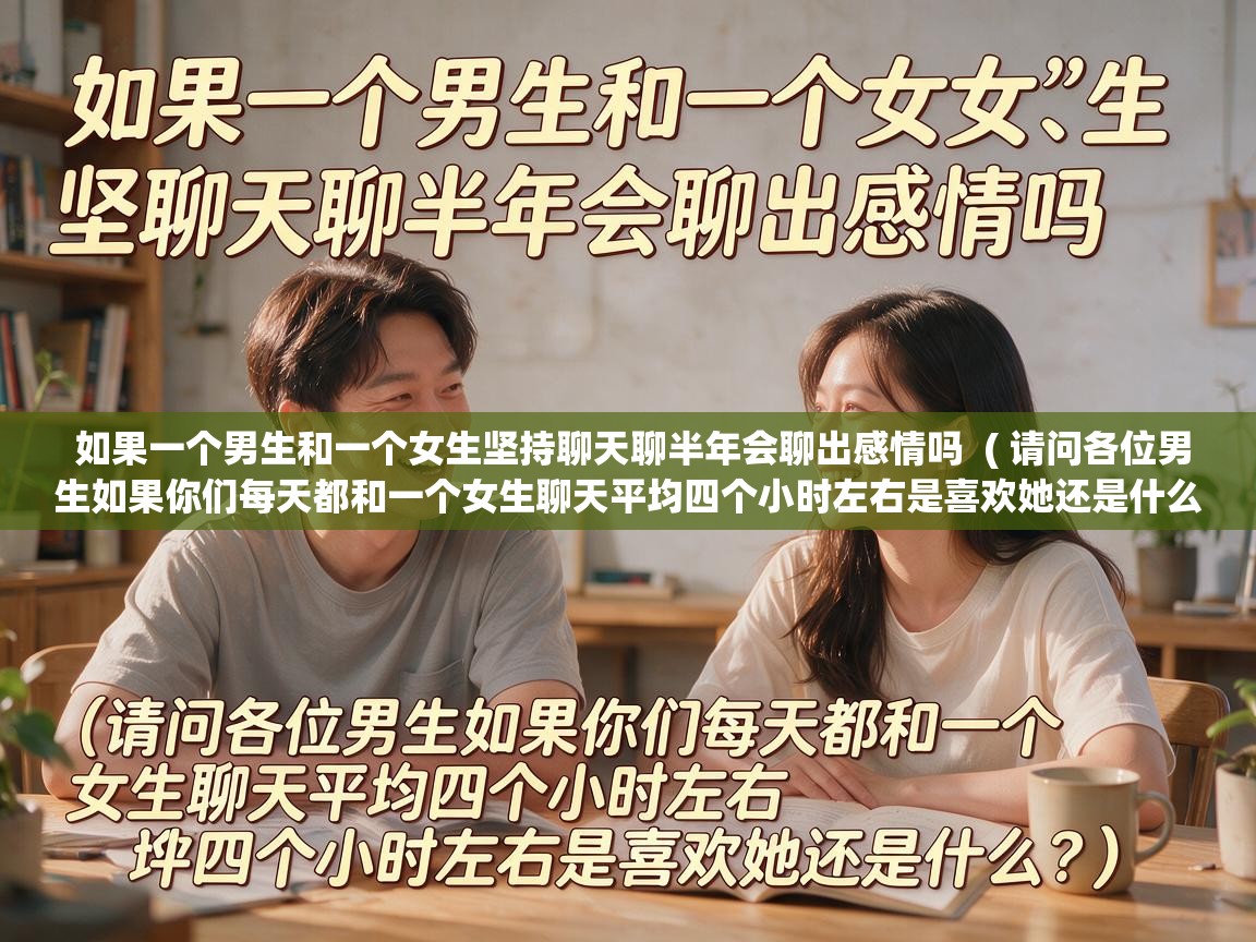  如果一个男生和一个女生坚持聊天聊半年会聊出感情吗  ( 请问各位男生如果你们每天都和一个女生聊天平均四个小时左右是喜欢她还是什么? )