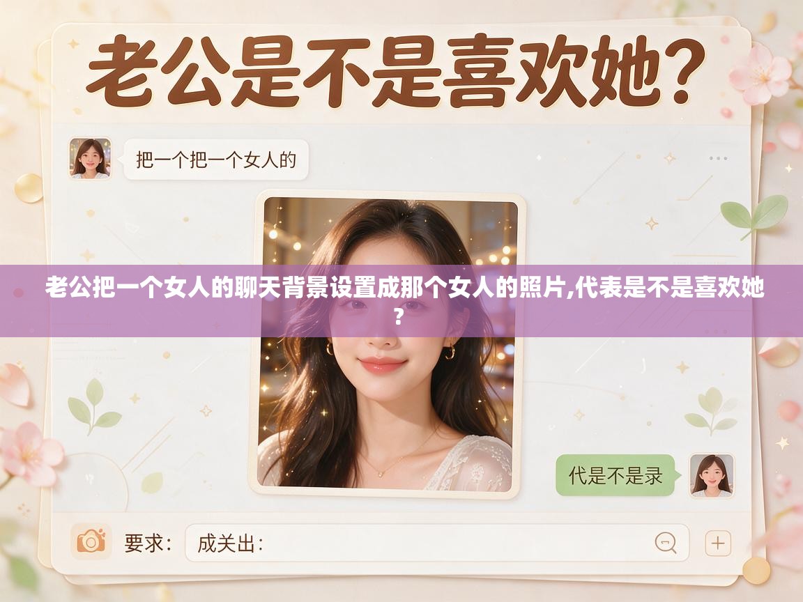  老公把一个女人的聊天背景设置成那个女人的照片,代表是不是喜欢她? 