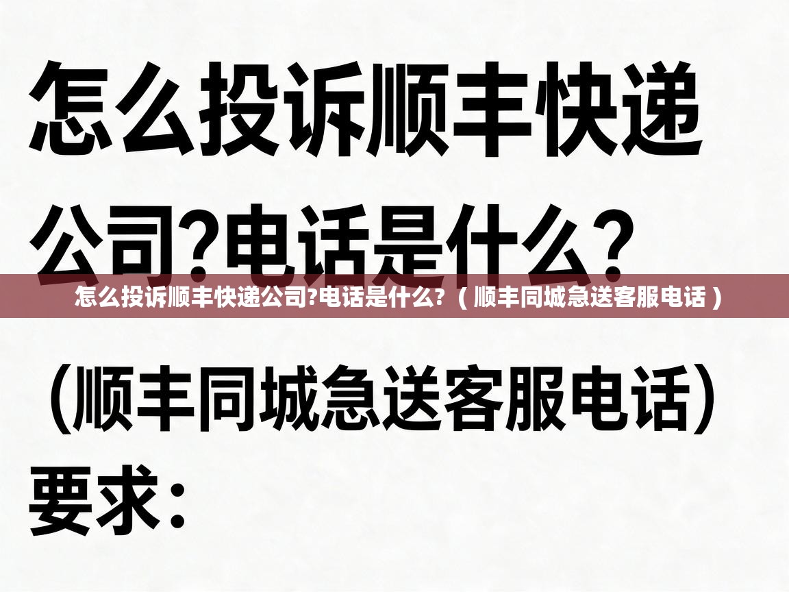  怎么投诉顺丰快递公司?电话是什么?  ( 顺丰同城急送客服电话 )