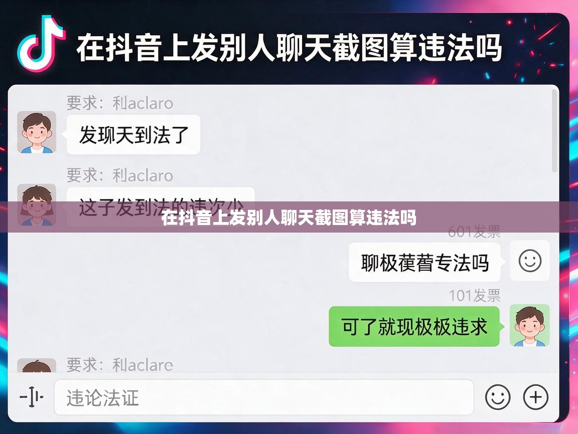  在抖音上发别人聊天截图算违法吗 