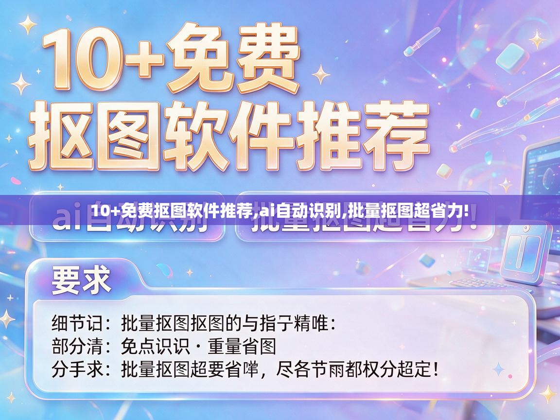 10+免费抠图软件推荐,ai自动识别,批量抠图超省力! 