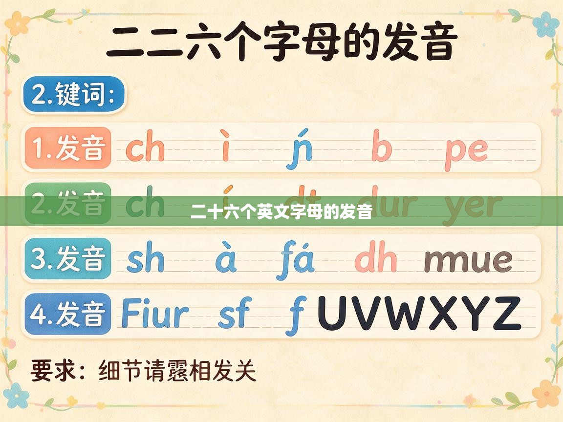  二十六个英文字母的发音 