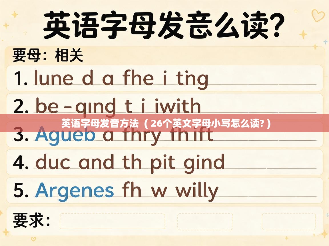  英语字母发音方法  ( 26个英文字母小写怎么读? )