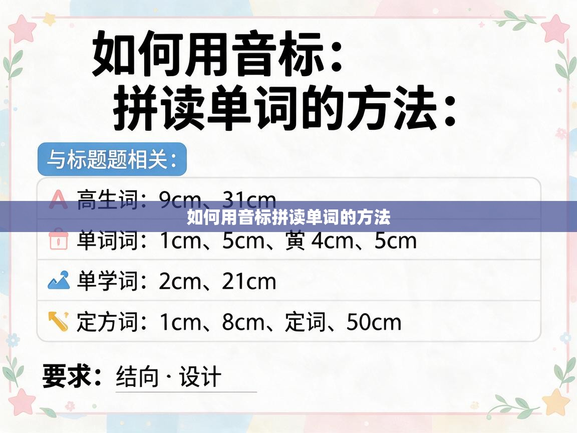  如何用音标拼读单词的方法 