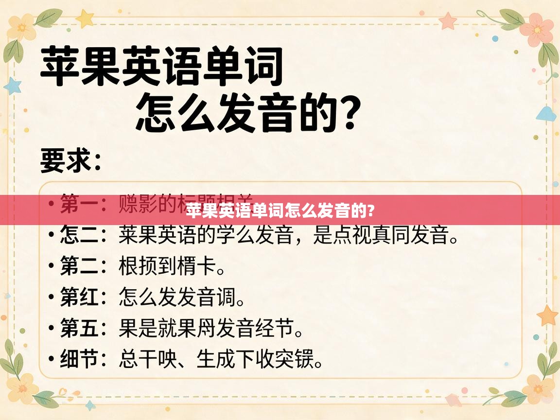  苹果英语单词怎么发音的? 