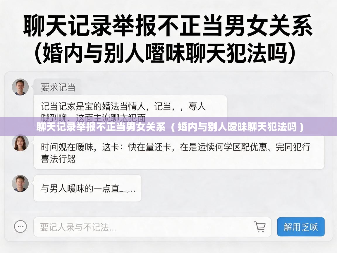  聊天记录举报不正当男女关系  ( 婚内与别人暧昧聊天犯法吗 )