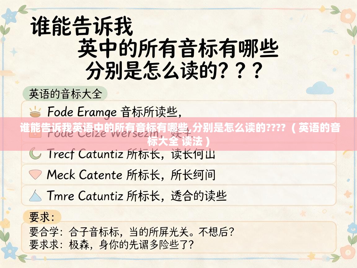  谁能告诉我英语中的所有音标有哪些,分别是怎么读的????  ( 英语的音标大全 读法 )
