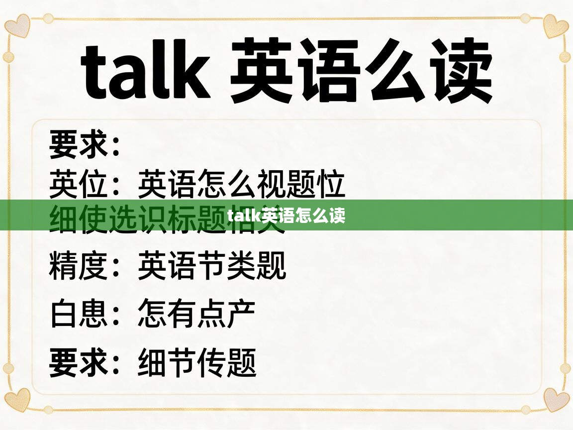  talk英语怎么读 
