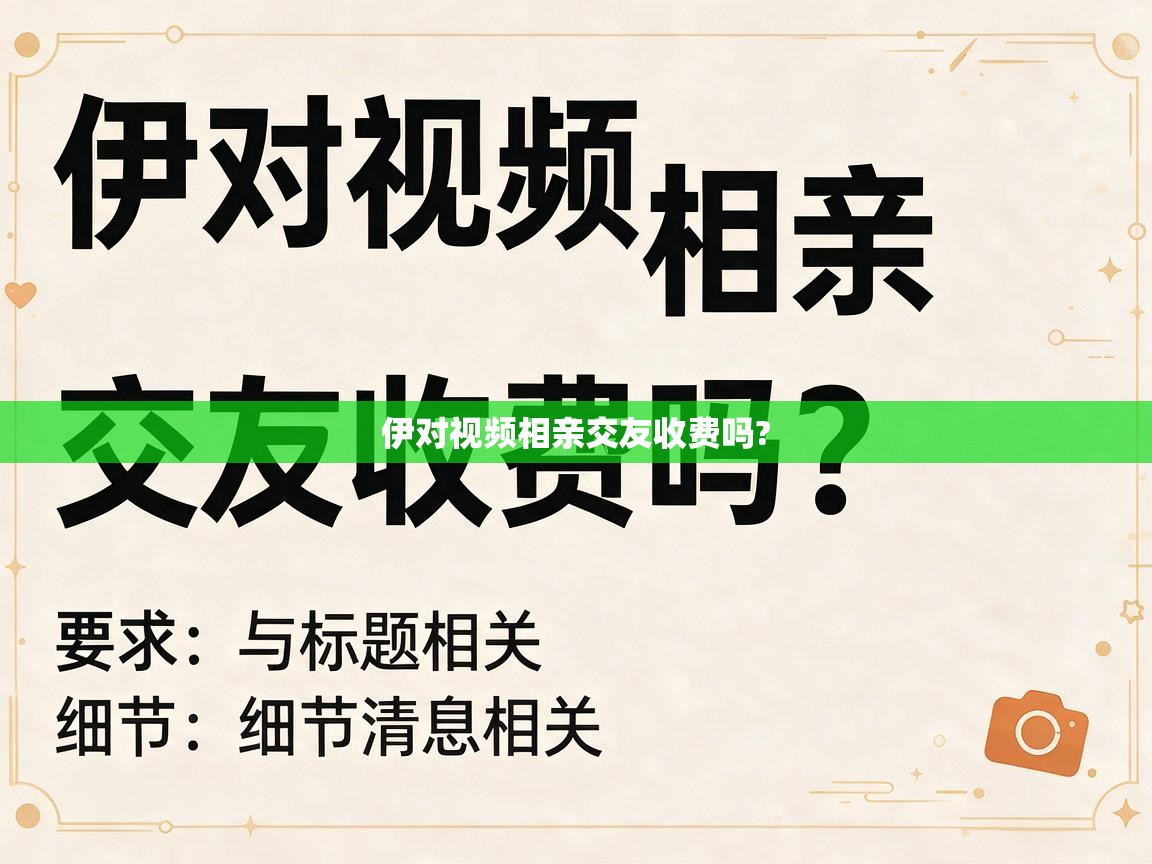  伊对视频相亲交友收费吗? 