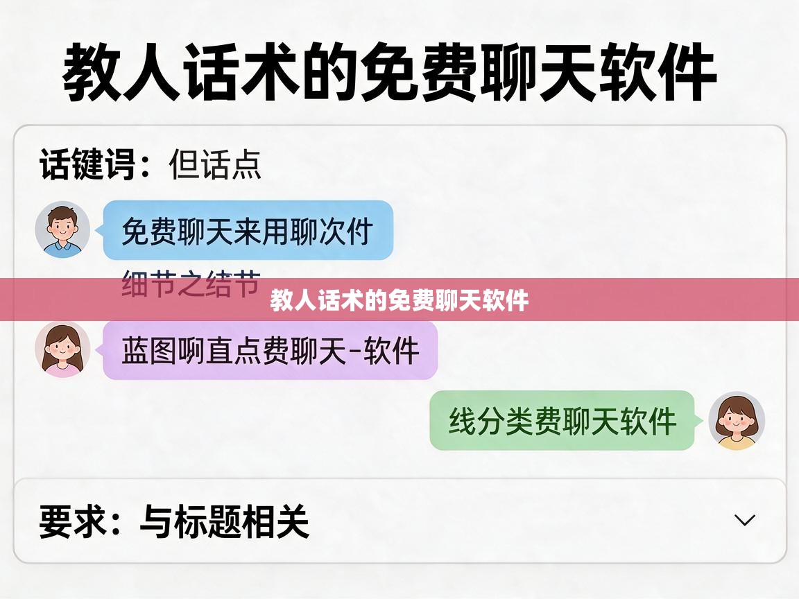  教人话术的免费聊天软件 